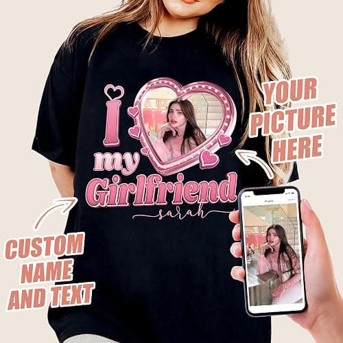 JIX & JOKY Custom Your Own Bootleg Rap Tee Custom Girlfriend Face Shirt for Boyfriend Vintage Birthday Valentine Shirt thumbnail 2