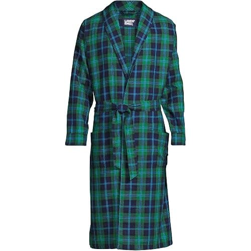 Lands' End Men's Flannel Sleepwear Robe thumbnail 3