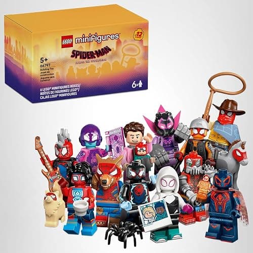 LEGO Minifigures Spider-Man: Across The Spider-Verse 6 Pack - Spider-Man Toys for Boys & Girls, Ages 5+ - Pretend Play Action Figures for Kids - Gift for Birthdays - 66797 thumbnail 7