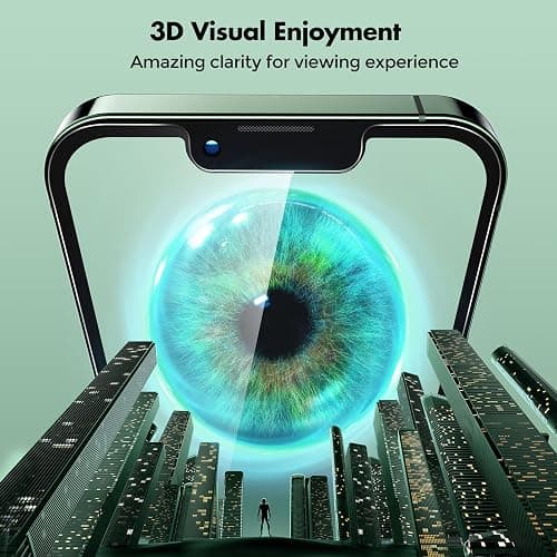 UNBREAKcable 2 Pack Screen Protector for iPhone 14 Plus/13 Pro Max, Shatterproof Tempered Glass [9H+ Hardness] [Easy Installation Frame] [99.99% HD Clear] for Apple iPhone 13 Pro Max/14 Plus thumbnail 8