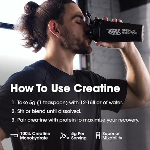 Optimum Nutrition Micronized Creatine Monohydrate Powder, Unflavored, 120 Servings, 600 Grams (Packaging May Vary) thumbnail 8