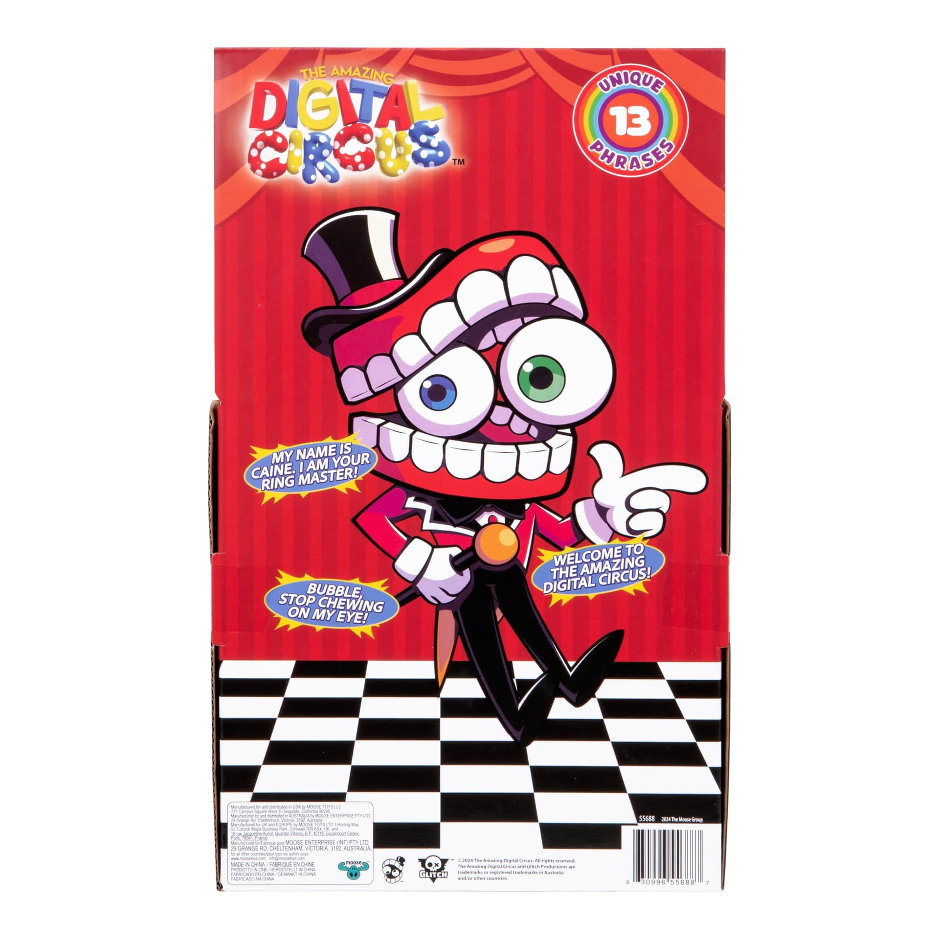 Amazing Digital Circus Talking Caine Plush, Press Caine's Foot and Hear Him Say 13 Unique Phrases, 30 CM Interactive Plush Figure Made with Premium Materials and Quality Embroidery thumbnail 4