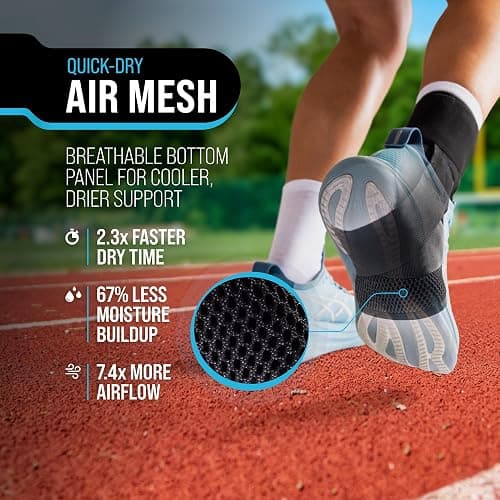 Z ATHLETICS Ankle Brace for Women & Men - Lace Up Adjustable Support with Side Stabilizers for Sprained Ankle, Achilles Tendonitis Relief | Basketball, Volleyball, Running & Sports Recovery thumbnail 6
