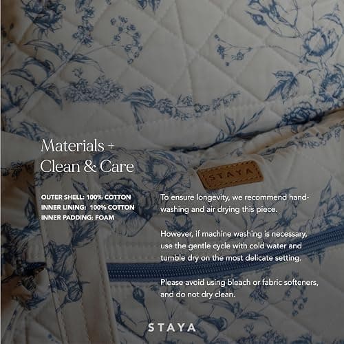 Staya Quilted Duffle Bag - Perfect Travel Companion, Quilted Weekender Bags for Women, (Coastal Grandma) thumbnail 8