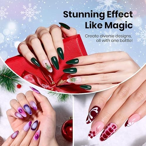 Beetles Blooming Gel, Blooming Gel Nail Polish Clear Uv Led Blossom for Spreading Effect Marble Natural Stone Watercolor Floral Print Soak off Diy Spring Nail Art Design Manicure Gifts for Women thumbnail 4