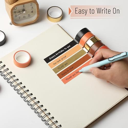 Mr. Pen- Washi Tape Set, 10 Rolls, 5 Yards/Roll, Washi Tape for Scrapbook | Arts, Crafts, Journals and Planners, Fiery Horizon thumbnail 3
