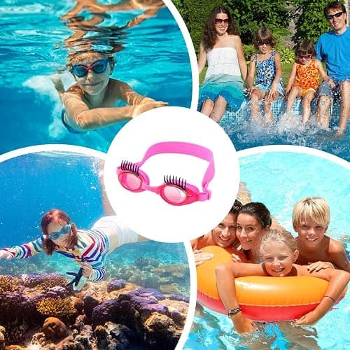 Women's Swimming Goggles, Eyelash-enhanced Women's Goggles, Non-slip Leakproof Goggles For Women, Anti-fog Leak Proof Uv Resist Swimming Goggles For Children, With Ear Plug Nose Clip Portable Case thumbnail 6