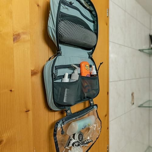Toiletry Bag Kit Set: Hanging Travel Toiletry Bag + 311 TSA Cosmetic Liquid Bag + Ultralight Accessory Organizer Pouch thumbnail 7