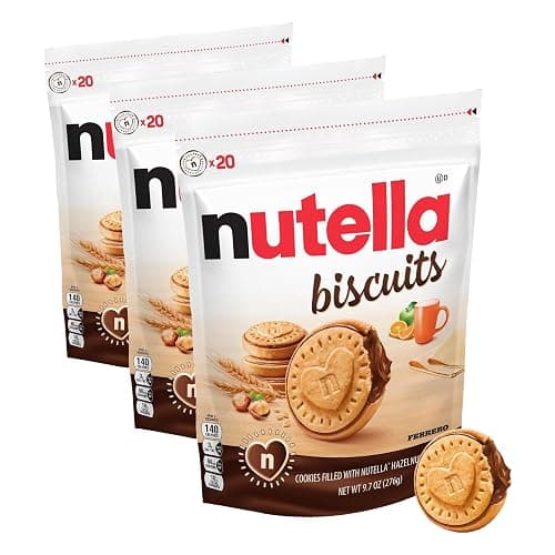 Nutella Biscuits, Hazelnut Spread With Cocoa, Sandwich Cookies, 20-Count Bag (Pack of 3) - Image 1