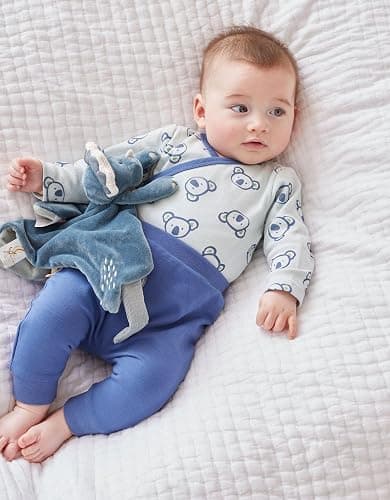 NOUKIE'S - Doudou bébé et Enfant - Dinosaure Bleu Ops - Eveil et Sommeil - Marionnette - Cadeau de Naissance thumbnail 6