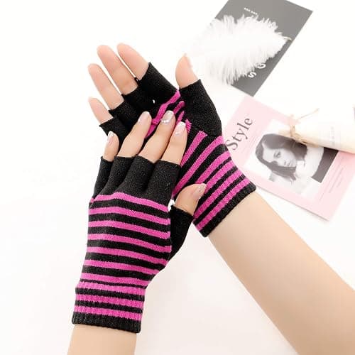 Bienvenu Unisex Stretchy Fingerless Hand Warmer Skeleton Gloves thumbnail 3