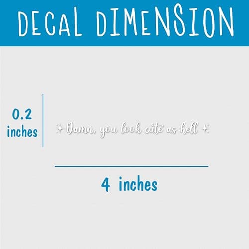 Set 3Pcs You Look Cute As Hell Rearview Mirror Decal Funny Saying, Inspiration, Selflove Stickers Water Bottle Laptop StickerVinyl Waterproof 4x0.2 Inches Car Decal Gift for Girl Mom Dad Friend thumbnail 2