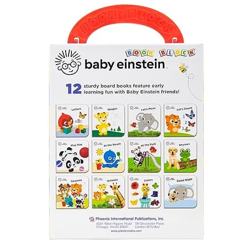 Baby Einstein - My First Library Board Book Block 12-Book Set - First Words, Alphabet, Numbers, and More! - PI Kids thumbnail 2
