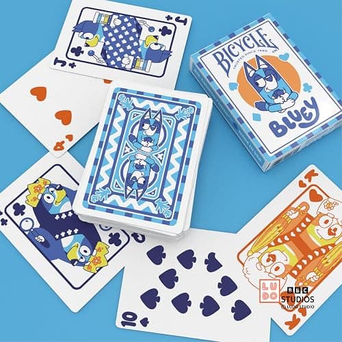 Bicycle Bluey Playing Cards Deck, Cute and Collectible Bluey Toys Deck of Card Game for Family Game Night Featuring Bingo, Chilli, and Bandit thumbnail 6