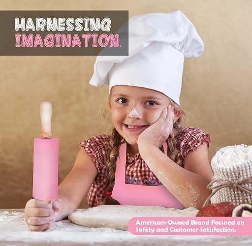 PERLLI Kids Real Cooking and Baking Supplies Gift Set with Case (Pink) | 31 Piece Montessori Junior Chef Kitchen Set with Toddler Utensils, Kids Knife Set for Fine Motor Skills for Children Ages 6+ thumbnail 4