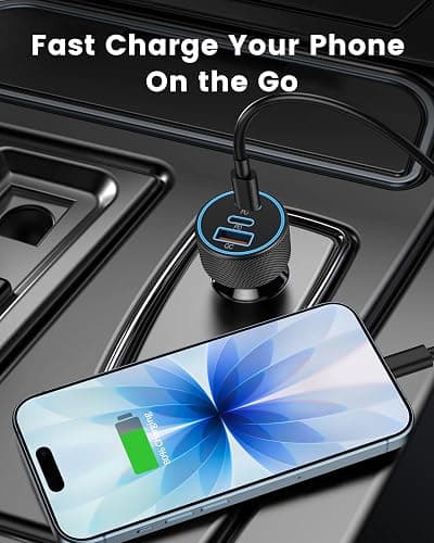 USB C Car Charger, 3-Port 67W Dual USB-C & USB-A Car Power Adapter PD/QC Fast Charging Cigarette Lighter for iPhone 17/16/15/14/13/12/11 Pro Max, iPad, Samsung Galaxy S25 S24/S23/S22, Pixel, Android thumbnail 5