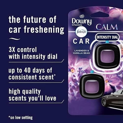 Febreze Car Vent Clip, Downy Calm Scent, 2 Count, 0.13 oz Total thumbnail 2