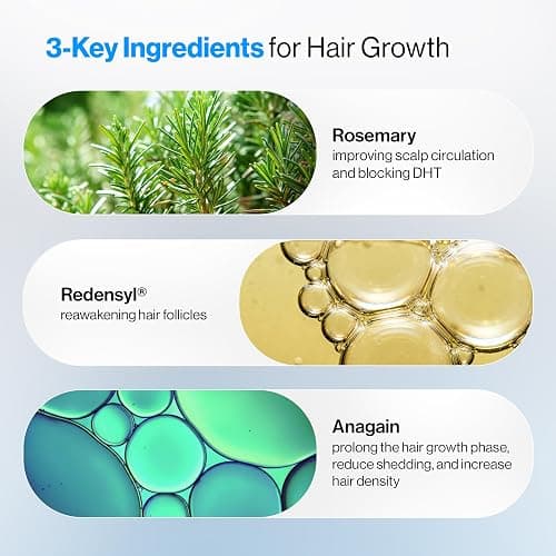 Be Bodywise Rosemary Hair Growth Serum Roll On 25 ml – 3% Rosemary, 3% Redensyl & 2% Anagain | DHT-Blocking Scalp Serum Boosts Oxygen Flow, Reduces Hair Fall | Paraben/Sulfate-Free | Women & Men thumbnail 3