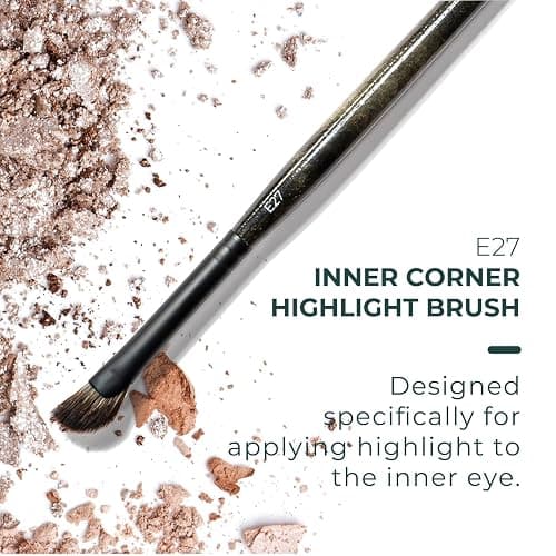 Rose and Ben Beauty E27 Inner Corner Highlight Brush | Angled Design for Precise Application | Cruelty-Free Bristles thumbnail 2