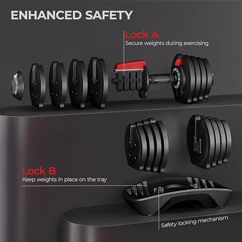 Adjustable Dumbbell pair Set 40 lbs  thumbnail 4
