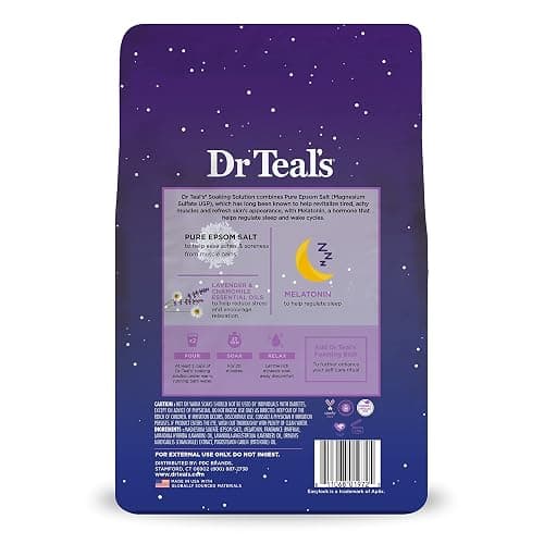 Dr Teal's Pure Epsom Magnesium Salt Soak, Sleep Blend with Melatonin, Lavender & Essential Oils, 3 lb (Pack of 4) thumbnail 10