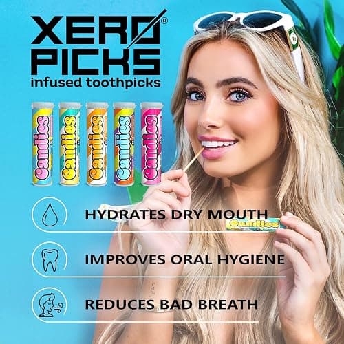 Xero Picks Candies - Infused Flavored Toothpicks (Candies Variety, 5 Pack - 100 Picks) Bubblegum, Pina Colada, Orange Creamsicle, Cotton Candy, Snow Cone and Candy Cane thumbnail 4