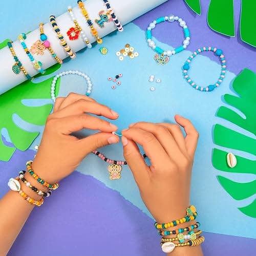 Fashion Angels Disney Stitch Cute & Feisty Jewelry Design Kit - Makes 10+ Charm Bracelets with 10 Enamel Charms, Themed Beads, an Assortment of Metallic and Wooden Beads! Ages 8 and Up thumbnail 3