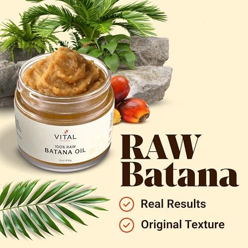 Vital Strands 100% Organic Raw Batana Oil for Hair Growth – Strengthens Hair, Reduces Breakage, Enhances Shine – Pure, Non-Greasy – No Silicones, Sulfates, or Parabens – All Hair Types – 2oz Glass Jar thumbnail 2