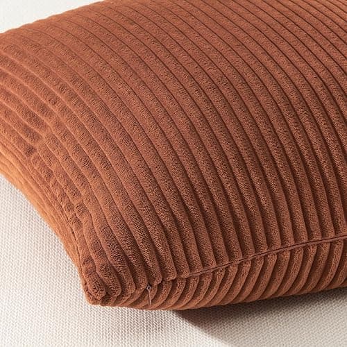 Topfinel Decorative Terracotta Throw Pillow Covers Cushion Cases, Set of 4 Soft Velvet Modern Double-Sided Designs, Rustic Fall Home Decor, Pillow Inserts Not Included 18x18 inch thumbnail 3