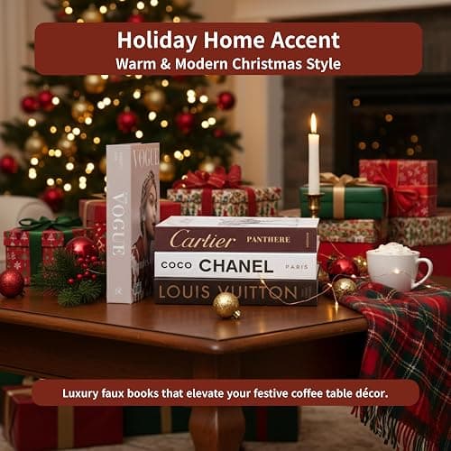 PROBENEX Luxe Large | 4 PCS Decorative Books for Home Decor | Coffee Table Book Decor | Faux Books for Decoration | Aesthetic Shelf & Bookshelf Decor for Living Room, Bedroom, or Office thumbnail 7