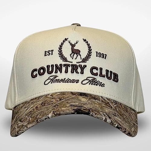 Vintage Western Trucker Hat | Men & Women | Country Cute Caps for Cowgirls Cowboys | Camo Denim Embroidered Cotton | Snapback thumbnail 2