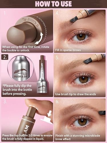 SHEGLAM Brow-Fection Angled Brush & Dip Upgraded Microblading Eyebrow Pen Long Lasting Waterproof Easy To Color-Espresso - Espresso thumbnail 6