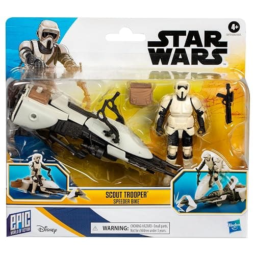 STAR WARS Epic World of Action Scout Trooper & Speeder Bike, 4-Inch Action Figure & Vehicle, Toys for 4 Year Old Boys and Girls & Up thumbnail 4