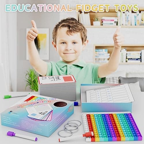 COOVA Multiplication Flash Cards + Multiplication Chart - Math Manipulatives Fact Cards - Mutiplication Game Flashcards - Times Table Multiplication Flash Cards 3rd Grade, 4th, 5th, 6th Grade - Multiplication Flash Cards thumbnail 2
