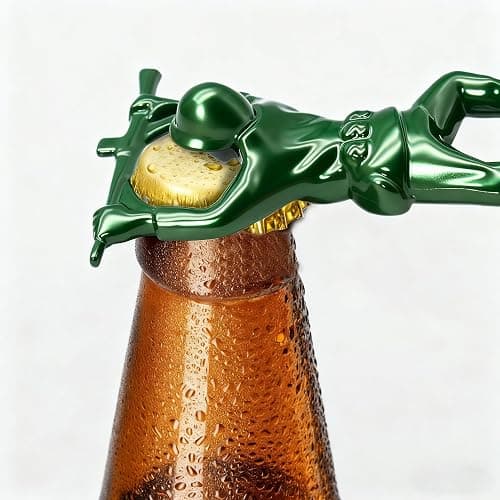 Green Army Beer Bottle Opener for Men, Unique 3D Soldier Design Ideal for Father's Day Birthday Anniversaries Christmas Gift for Veterans Husband Grandpa Boyfriend thumbnail 4