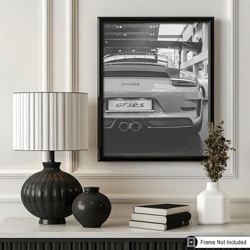 Poster Master Luxury Car Print - Automobile Art - Black and White Photography - Car Enthusiast and Transportation Design - Great Garage or Bedroom Decor - 16x20 UNFRAMED Wall Decor thumbnail 3