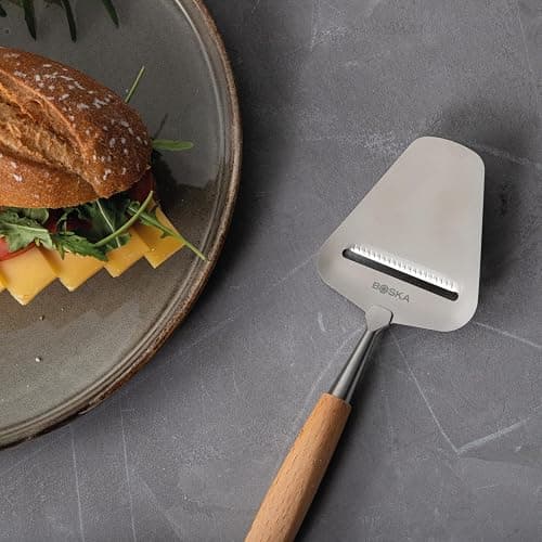 BOSKA Cheese Slicer Amigo - Non-Stick Slicer, Beech Wood Handle | Suitable for multiple cheese types and vegetables; stainless steel blade, non-stick treatment and ergonomic grip thumbnail 2