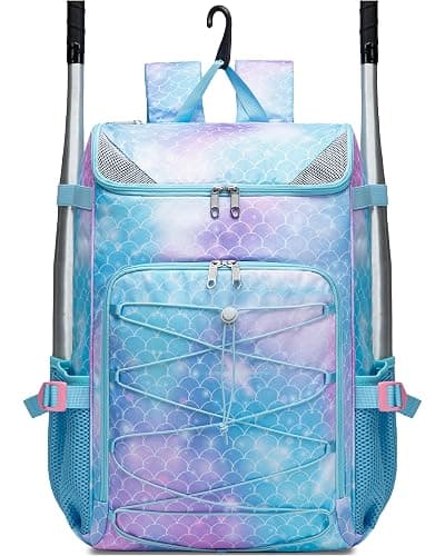 FOKDUVB Baseball Softball Equipment Bag for Boys Girls Ages 8-12 10-12 12-14 Large Kids Youth Bat Bag Backpack with Ventilated Shoe Compartment Baseball Softball Stuff Supplies - Image 1