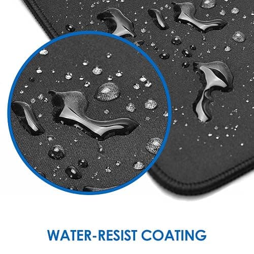 KTRIO Large Gaming Mouse Pad with Superior Micro-Weave Cloth, Extended Desk Mousepad with Stitched Edges, Non-Slip Base, Water Resist Keyboard Pad for Gamer, Office & Home, 31.5 x 11.8 in, Black thumbnail 5