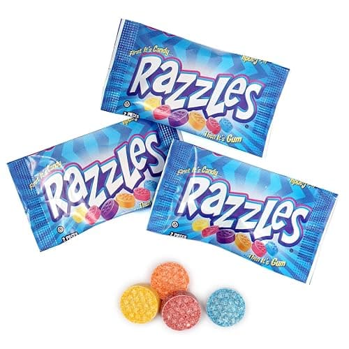 Razzles Candy Gum, 60 Pack, 2 Pieces Per Pack Of Candy Then It's Gum, Fruit Flavors thumbnail 2
