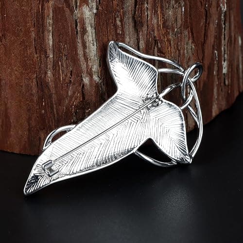 EKZ Elegance Elven Green Tree Leaf Enamel Pin,Cloak Clasp Brooches Elven Keepsake Pin for Luck and Mystery – Perfect for Christmas Festive Attire and Cosplay Jewelry thumbnail 5