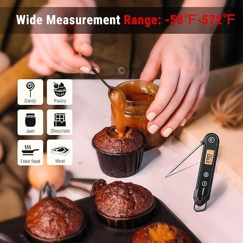 ThermoPro Digital Instant Read Meat Thermometer for Grilling Waterproof Kitchen Food Thermometer with Calibration & Backlight Smoker Oil Fry Candy Thermometer for Commercial Bakeware thumbnail 3