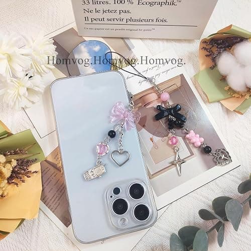 1-4PCS Cute Phone Charms Aesthetic Y2K Cell Phone Charms Strap Strawberry Butterfly Star PhoneCharm Y2K Accessories for Bag Keychain Airpods Camera Pendants Decor thumbnail 3