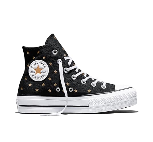 Converse Womens Chuck Taylor All Star Lift Platform Embroidered Stars High Top Sneaker - Image 1