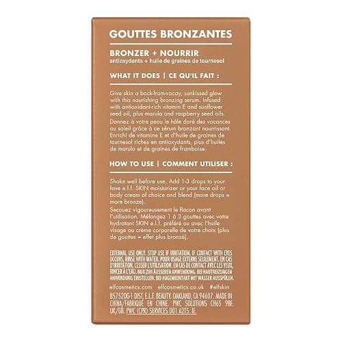 e.l.f. SKIN Bronzing Drops, Liquid Bronzer For Face & Skin, Creates A Sun-Kissed Glow, Infused With Vitamin E, Vegan & Cruelty-Free, Pure Gold thumbnail 7