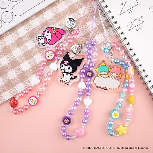 iFace Hello Kitty and Friends Beaded Wristlet Universal Phone Charm Strap - Cute Wrist Chain Lanyard Aesthetic Decor Strap for Cell Phone Camera Keys AirPods Keychains thumbnail 5