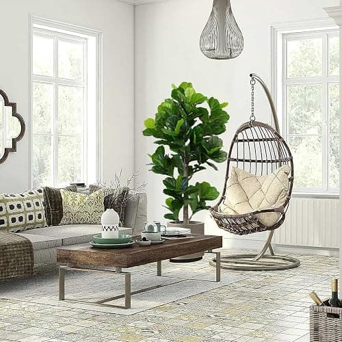 Aveyas 6ft Artificial Fiddle Leaf Fig Tree for Home Decor, 6 Feet Large Faux Plant Fake Ficus lyrata Silk Trees with Pot for Indoor Outdoor House Living Room Office (6 ft Tall) thumbnail 6