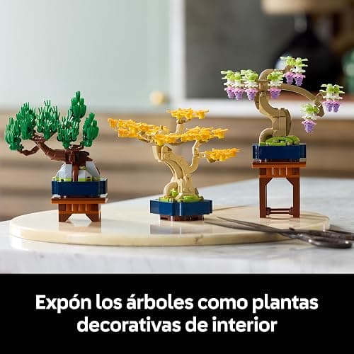 LEGO Botanicals Mini Bonsai Trees - Gingko, Black Pine & Wisteria Artificial Plants with Display Stands - DIY Home Decor Model Kit - Gift for Adults - 10373 thumbnail 7