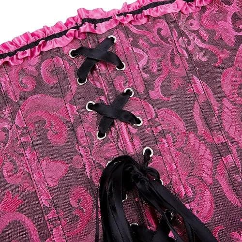 Corset Top Bustier Lingerie for Women Zipper Front Flower Sexy Burlesque Vintage thumbnail 4