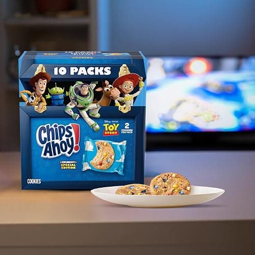 CHIPS AHOY! with Disney and Pixar's Toy Story Crunchy Candy Blasts Fudgy Chocolate Chip Cookies, Special Edition, 10 Snack Packs (2 Cookies Per Pack) (Pack of 2) thumbnail 7